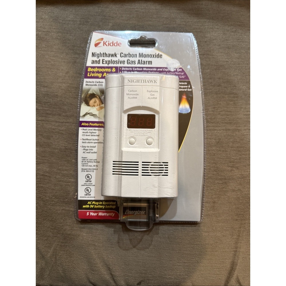 Kidde KN-COEG-3 Explosive Gas Alarm Carbon Monoxide Alarm Detector with Battery